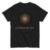 Flower of Life Sacred Geometry T-Shirt | Spiritual Symbol Tee | Unisex Black